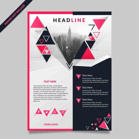 Geometric Abstract Flayer Template