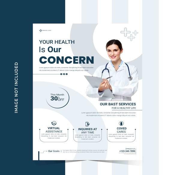 Medical Care Poster Flyer Template Design