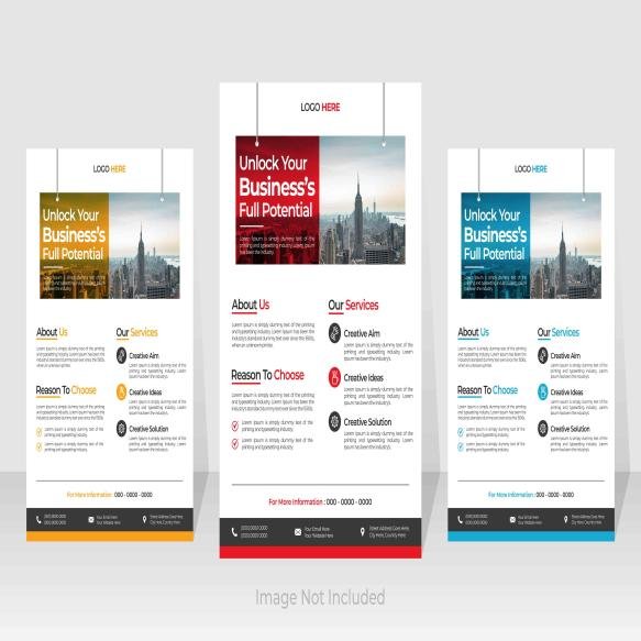 Minimal Business Flyer Design Agency Promotion Advertisement Flyer Template Vector Set