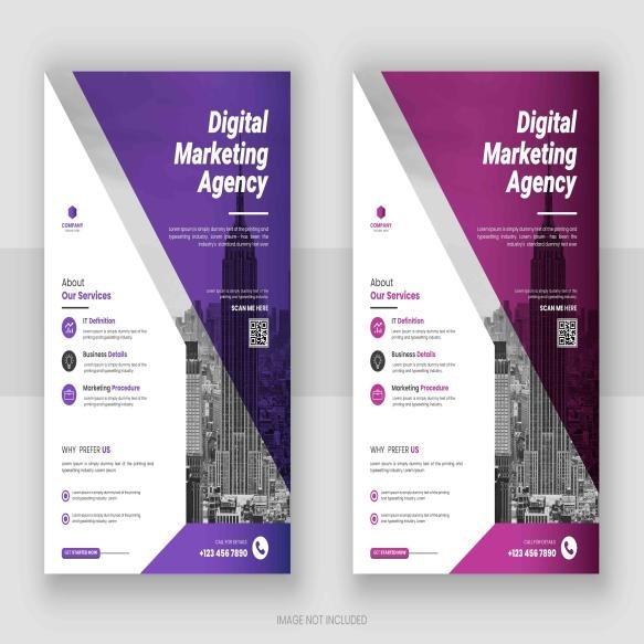 Minimalist Corporate Digital Marketing Agency A4 Flyer Design Template