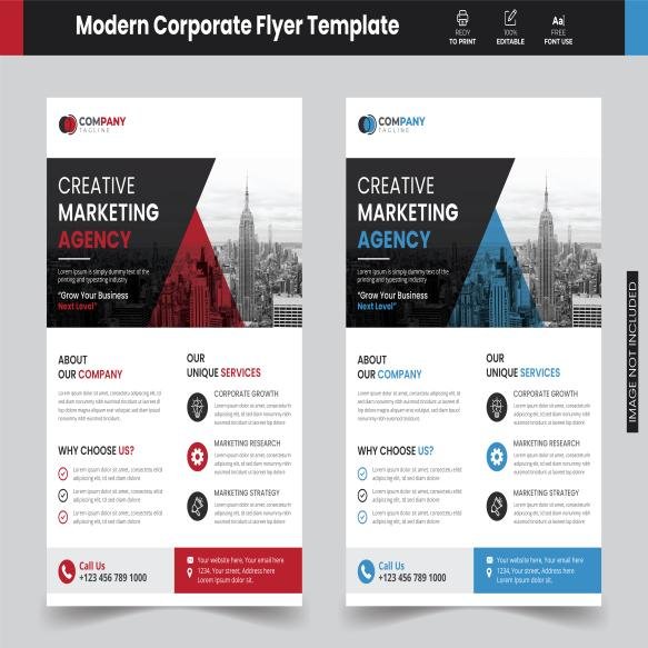 Modern Business Flyer Template Unique Corporate Flyer Template With Color Combination (1)
