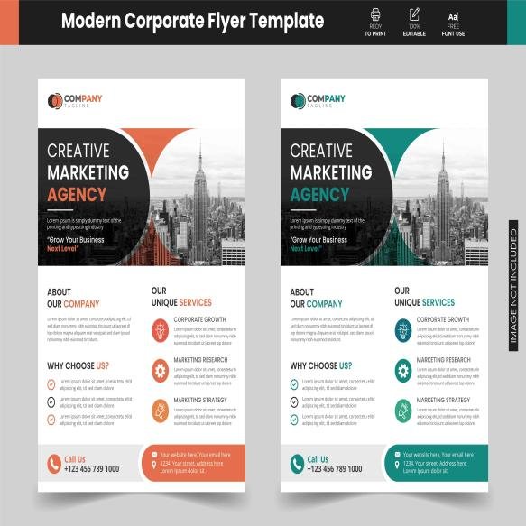Modern Business Flyer Template Unique Corporate Flyer Template With Color Combination