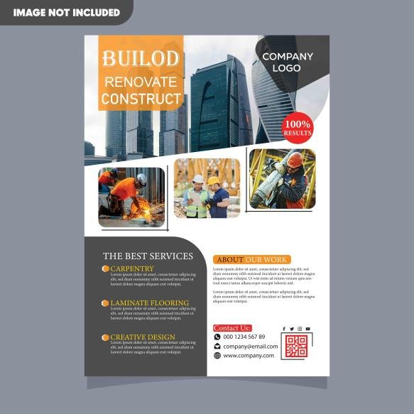 Modern Construction Flyer Template