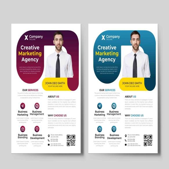Modern Corporate Business Flyer Template Creative Marketing Agency