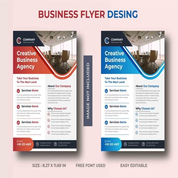 Modern Creative Business Flyer Design Vector