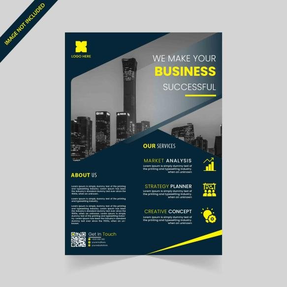 Modern Vector Editable Corporate Flyer Template