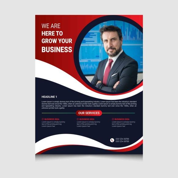 Poster Business That Says We Are Here Grow Your Business