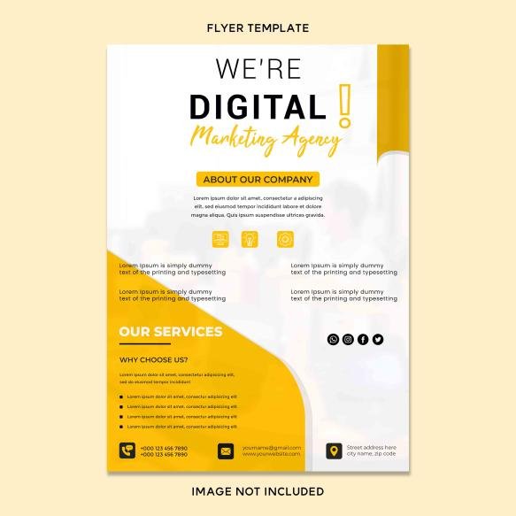 Premium Vector Digital Marketing Agency Expert Flyer Template