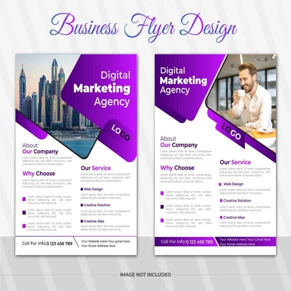 Professional Business Flyer Design Marketing Flyer Template A4 Flyer Design With 2 Colors
