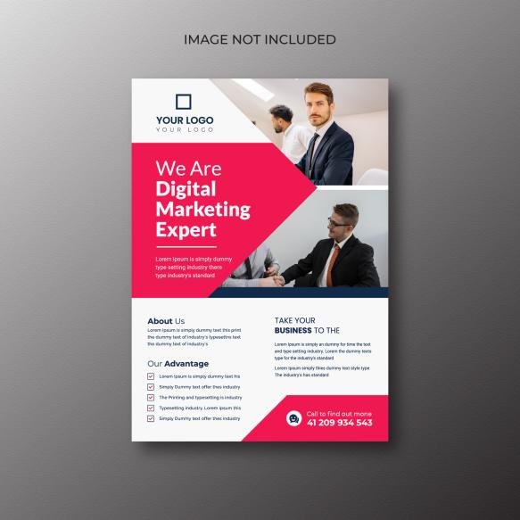 Professional Clear Minimal Creative Corporate Business Flyer Design Template (1)