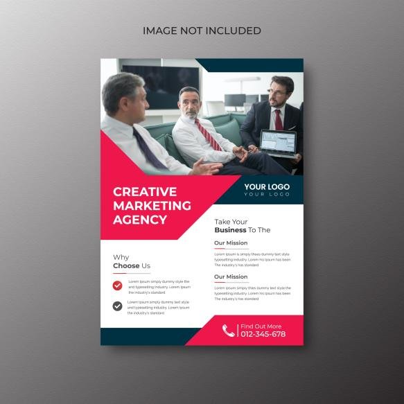 Professional Clear Minimal Creative Corporate Business Flyer Design Template (2)
