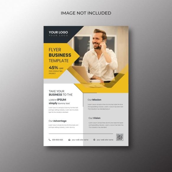 Professional Clear Minimal Creative Corporate Business Flyer Design Template (3)