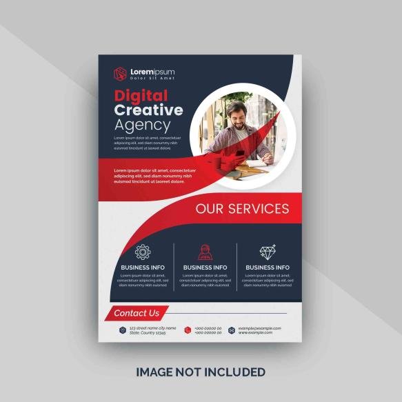 Red Creative Business Flyer Layout Poster