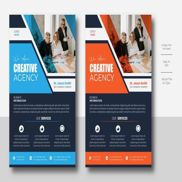 Set Three Business Cards With Logo Creative Industries