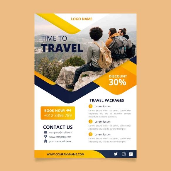 Travel Poster Template Design