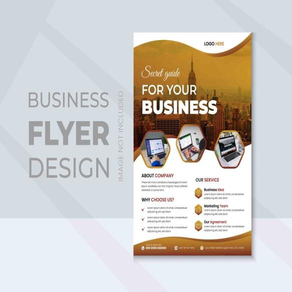 Vector Business Flyer Template Design