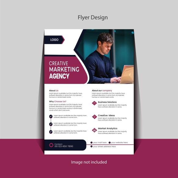 Vector Creative Modern Business Flyer Design Template