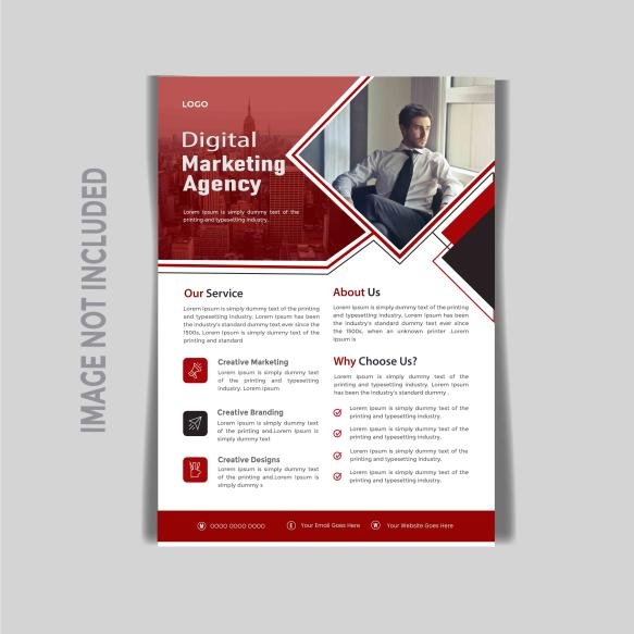 Vector Digital Marketing Corporate Modern Business Flyer Design Template