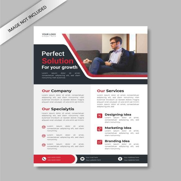 Vector Flyer Business Template Annual Report