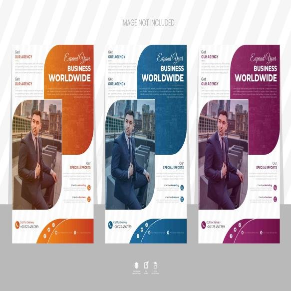 Vector Free Vector Vertical Modern Digital Marketing Agency Business Flyer Template