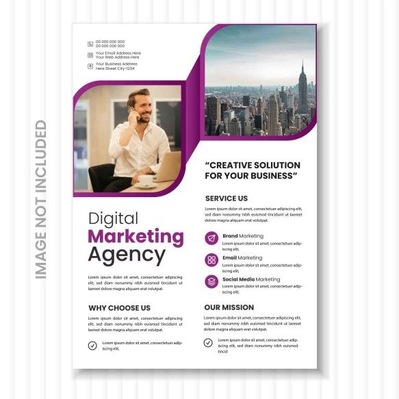 Vector Modern Business Flyer Design Template