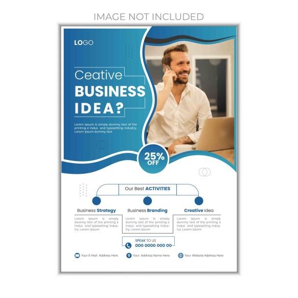 Vector Modern Vector Flyer Template A4 Size Corporate Business Flyer Design With Colorful Shapes