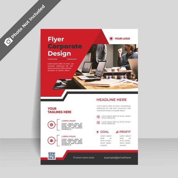Vector Vertical Business Flyer Template