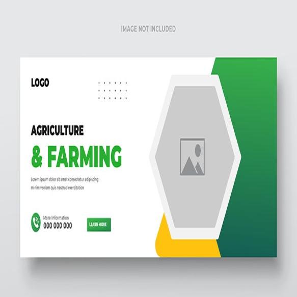 Agricultural Farming Services Web Banner Social Media Post Lawn Gardening Template Design