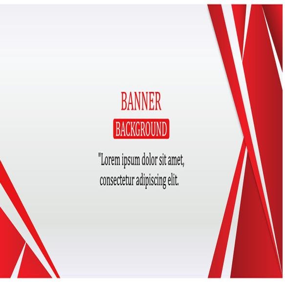 Banner Background Template With Red White Color
