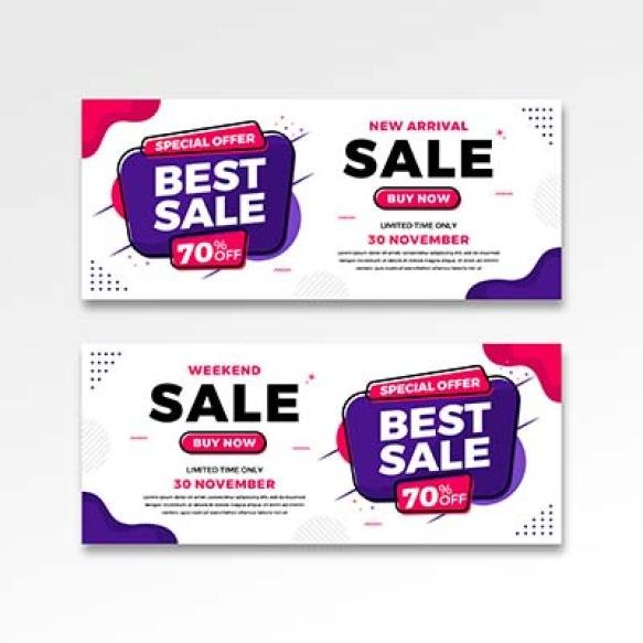 Best Sale Banner Gradient Flat Design