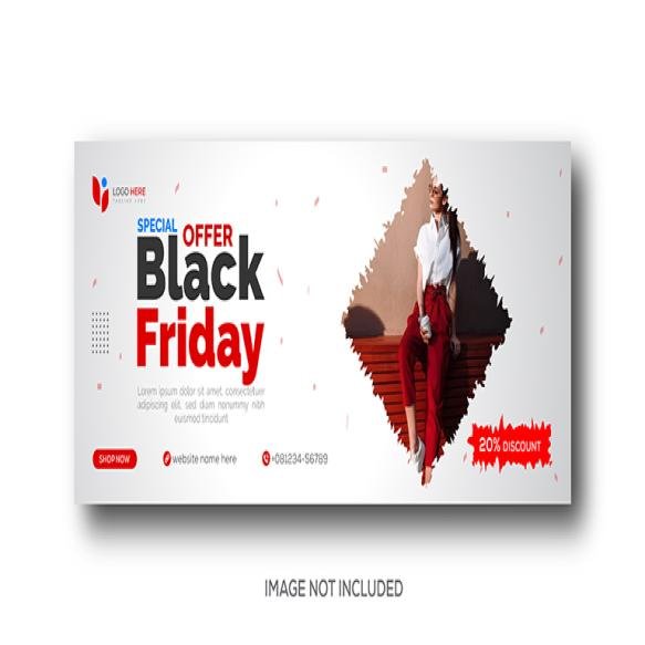 Black Friday Mega Sale Social Media Facebook Cover Template
