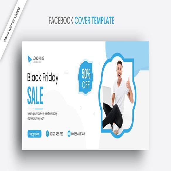 Black Friday Super Sale Facebook Cover Design Template