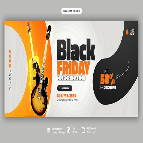 Black Friday Super Sale Facebook Cover Template (2)