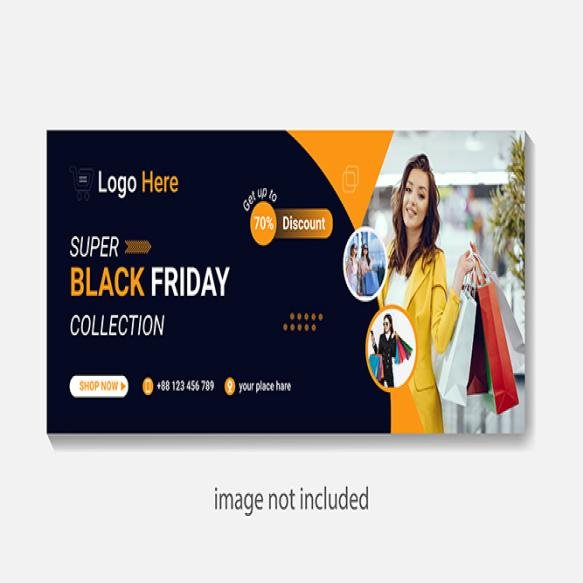 Black Yellow Ad Black Friday Sale
