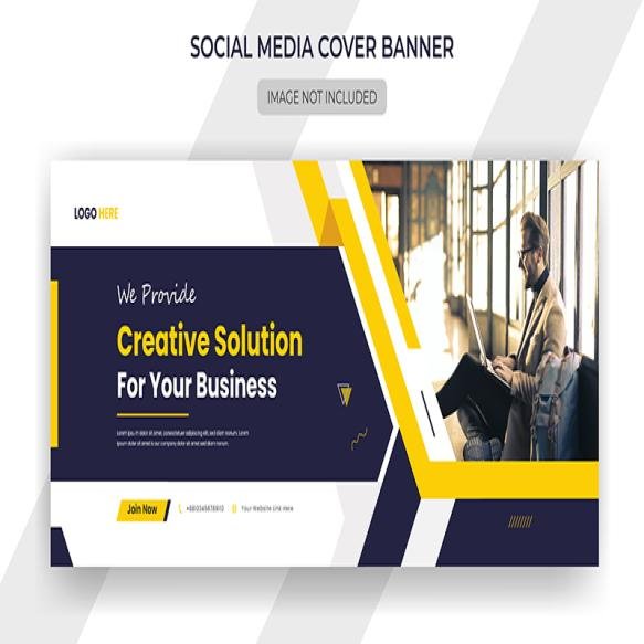 Business Digital Marketing Facebook Cover Panoramic Banner Template