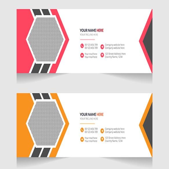 Business Email Signature Template Design Personal Social Media Cover Template