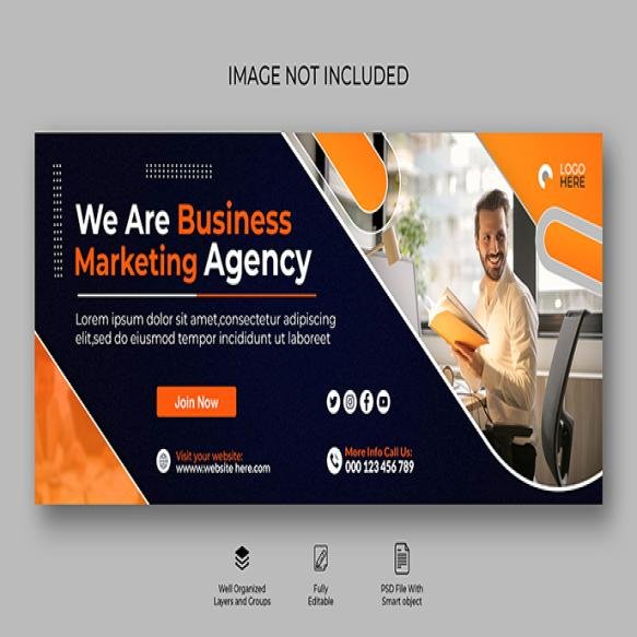 Business Marketing Agency Facebook Banner Web Template