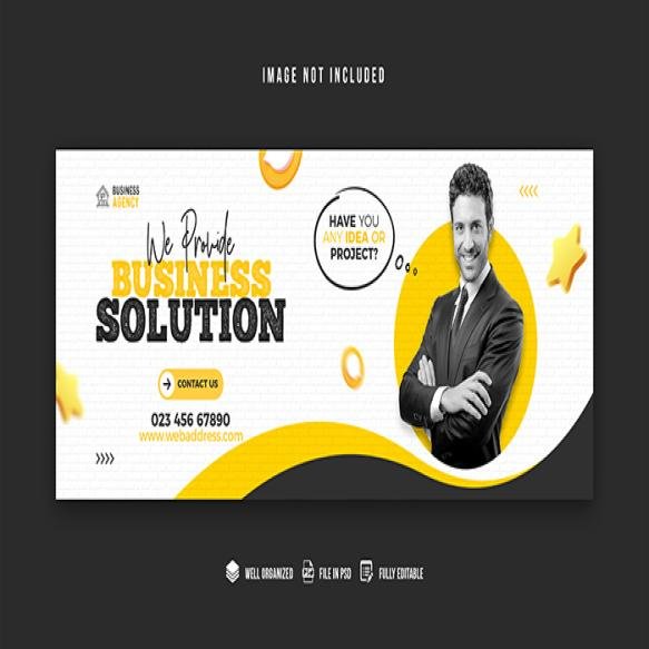 Business Promotion Corporate Facebook Cover Template Design