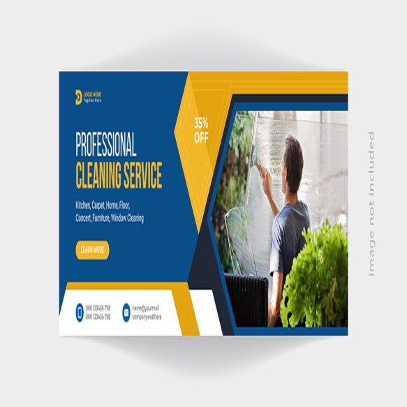 Cleaning Service Social Media Cover Instagram Post Template Premium Vector