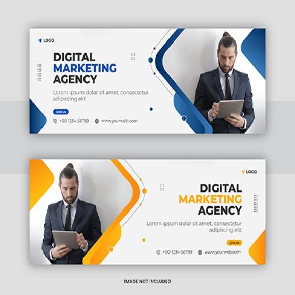 Corporate Digital Business Marketing Promotion Facebook Cover Template Design