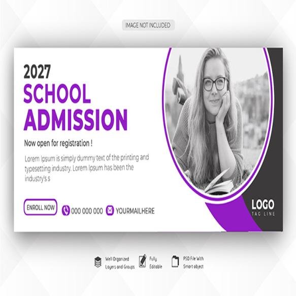 Creative Admission Web Banner Template