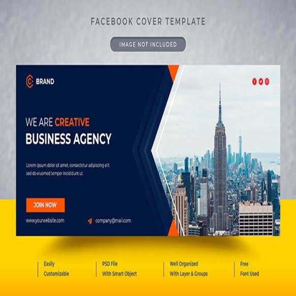 Creative Business Agency Facebook Cover Web Banner Template