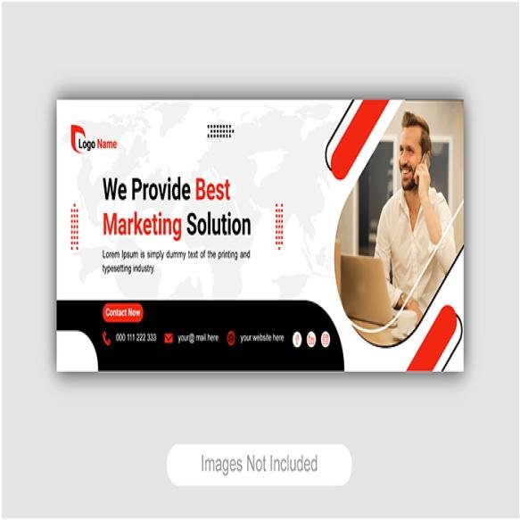 Creative Business Web Banner Design Landing Page Social Media Facebook Cover Youtube Thumbnail