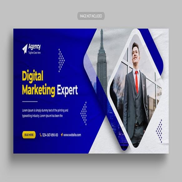 Creative Marketing Agency Facebook Cover Banner Social Media Post Template Design