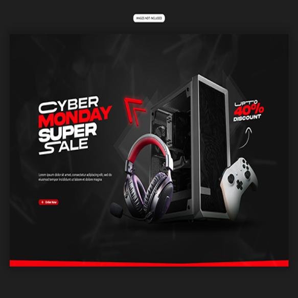 Cyber Monday Super Sale Web Banner Template