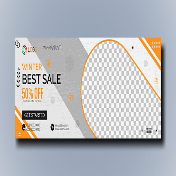 Designing Facebook Covers Web Banner Templates Winter Sale