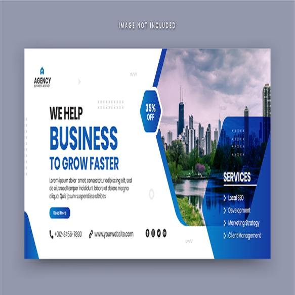 Digital Marketing Agency Corporate Business Flyer Modern Facebook Cover Social Media Post Banner