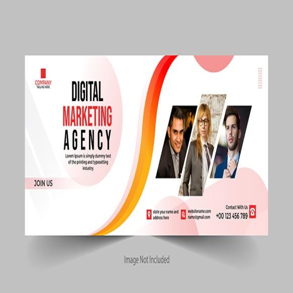 Digital Marketing Agency Corporate Facebook Cover Banner Template