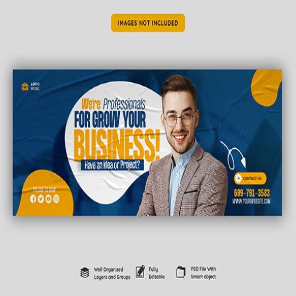 Digital Marketing Agency Corporate Facebook Cover Template