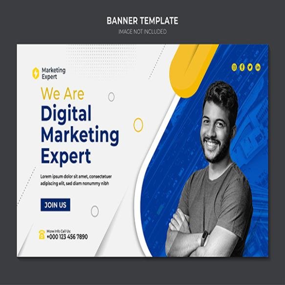 Digital Marketing Agency Corporate Social Media Post Web Banner Template Premium Vector